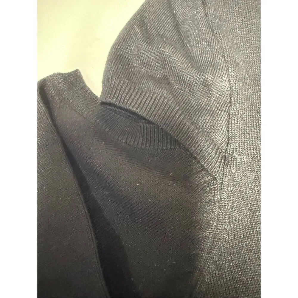 NWOT Guess Norah Logo Sweater Black  Rhinestone Trim Cold-Shoulder Cutout Sz XL